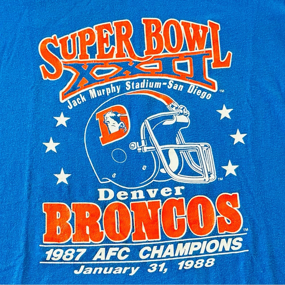 Vintage 1988 Broncos Super Bowl XXII Tshirt